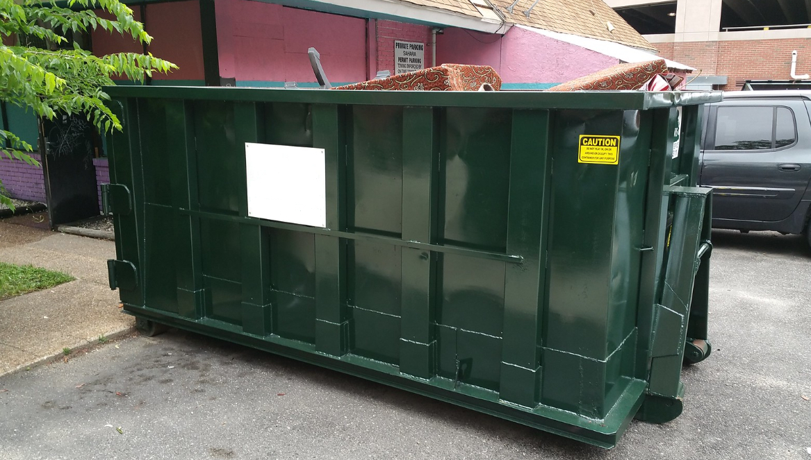 this is a picture of dumpster rental in Anaheim, CA